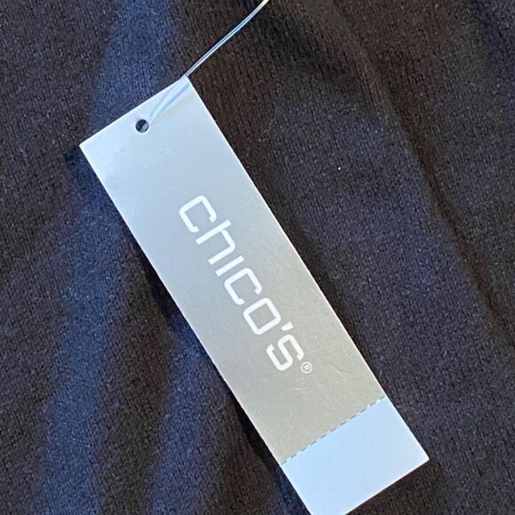 Chico’s V Neck Black Sweater Tunic Size S NWT 0824 - Picture 8 of 11